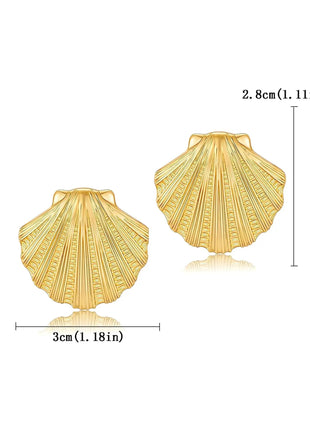 Earrings with high-end feel, starfish shells, ins earrings, metallic shell earrings, light luxury earrings - xlchoice.com