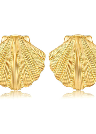 Earrings with high-end feel, starfish shells, ins earrings, metallic shell earrings, light luxury earrings - xlchoice.com