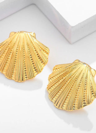 Earrings with high-end feel, starfish shells, ins earrings, metallic shell earrings, light luxury earrings - xlchoice.com