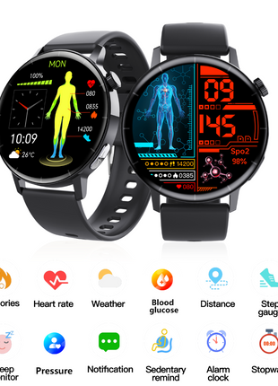 ECG monitor Smart Watch Non Invasive Smart Watch with Blood Component Analysis