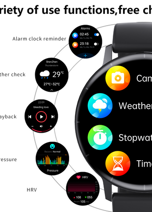 ECG monitor Smart Watch Non Invasive Smart Watch with Blood Component Analysis