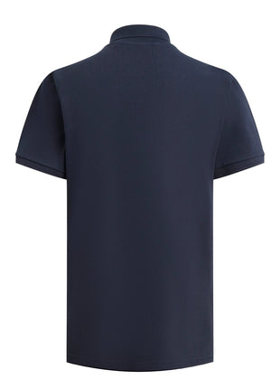Marineblå poloshirt i økologisk bomuld – fremstillet i Frankrig-3