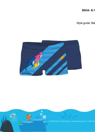 Baby shark baba fürdő boxer kisfiúknak - sötétkék - 98-0