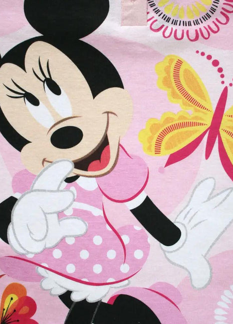 Long Thin Cotton Kids Pyjama - Minnie Mouse Butterflies - Jersey - Light Pink - 98 - xlchoice.com