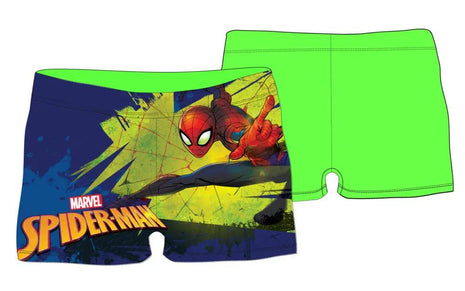 Spiderman Boys Swim Boxer - UV Green - 128 - xlchoice.com