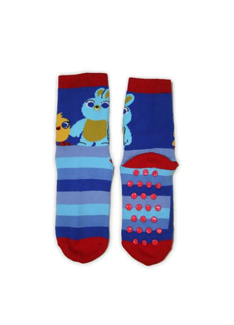 Csúszásgátlós gyerek bokazokni - Toy Story - teliplüss - kék csíkos - 23-26 - xlchoice.com