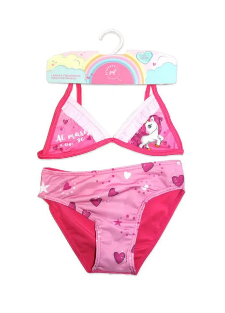 Unicorn two-piece swimsuit for girls - pink - 128 - xlchoice.com