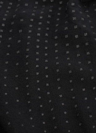 Exte Black Neck Wrap Top Blouse - XLchoice