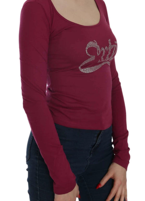 Exte Crystal Embellished Long Sleeve Casual Top - XLchoice