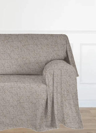 Beige pletafvisende sofabetræk med abstrakt mønster til sofaen