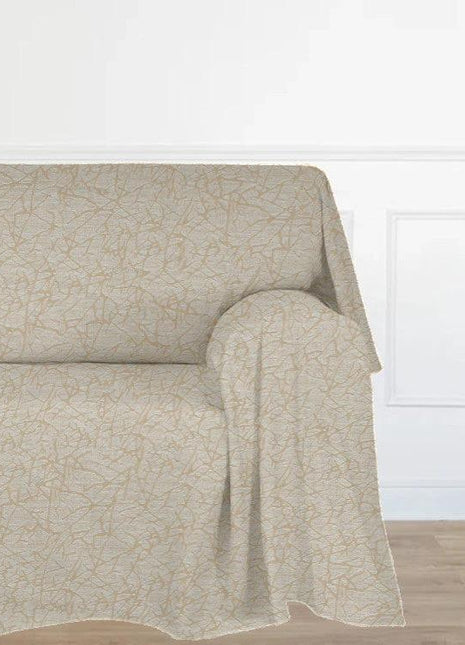Telo Arredo Salva Divano antimacchia beige con motivo crackle, FARO srl Rio.