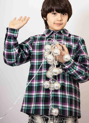 Fancy Tartan Shirt for Kids - XLchoice