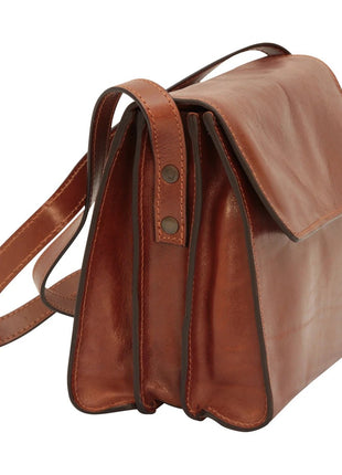 Full grain calfskin shoulder bag-Brown - XLchoice