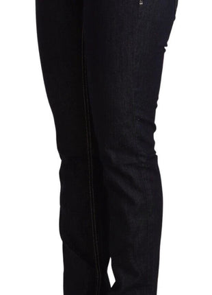 GF Ferre Black Cotton Stretch Low Waist Skinny Denim Jeans - XLchoice