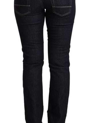 GF Ferre Black Cotton Stretch Low Waist Skinny Denim Jeans - XLchoice