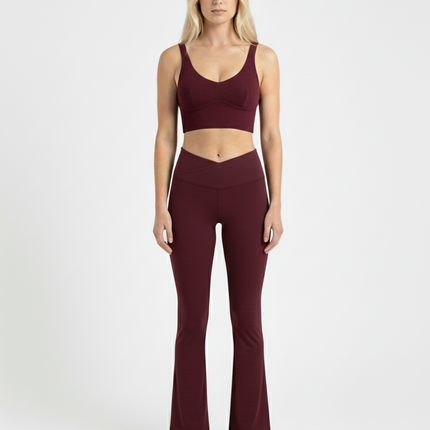 Women's Seacell Flared Pants- Burgundy