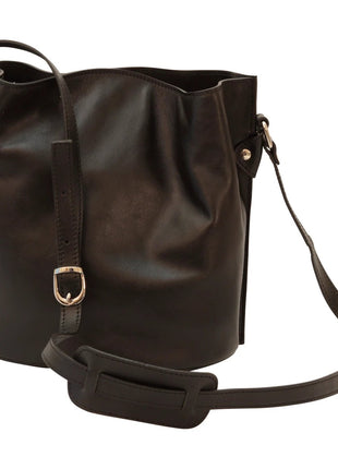 Cowhide leather shoulder bag - Black - XLchoice