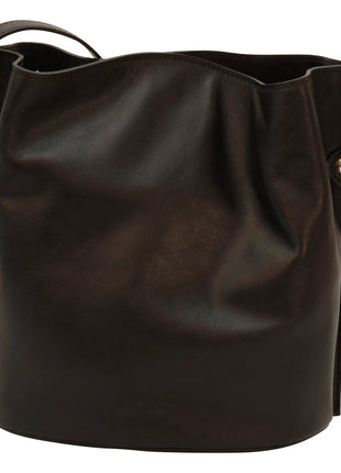 Cowhide leather shoulder bag - Black - XLchoice