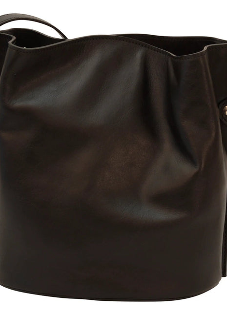 Cowhide leather shoulder bag - Black - XLchoice