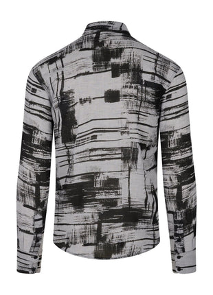 Geometric Harmony Linen Shirt-1