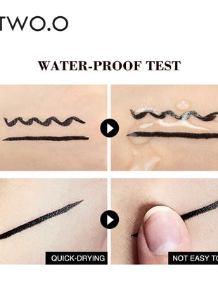 O.TWO.O Eyeliner Stamp Black Liquid Eyeliner Pen Waterproof Fast Dry Double-ended Eye Liner Pencil Make-up for Women Cosmetics