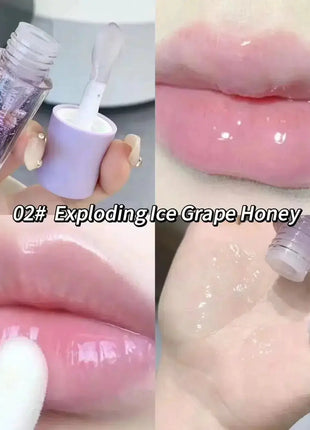 Water Light Lip Gloss Moisturizer Transparent Jelly Mirror Fruit Crystal Lip Oil Clear Hydrating Plumping Korean Lip Care Makeup - xlchoice.com