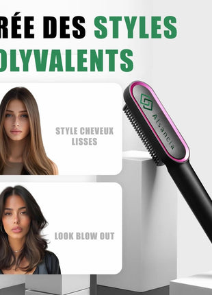 HairMaster Duo - Lisseur 2 en 1 + Brosse Offerte-2