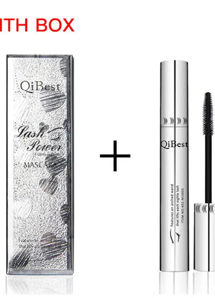 QIBEST Black Mascara Eyelashes Mascara 4D Silky Eyelashes Lengthening Eyelashes Makeup Waterproof Mascara Volume Eye Cosmetics