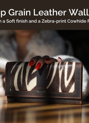 Cartera de Cuero con Solapa Animal Print y Compartimentos – IULIUS - XLchoice