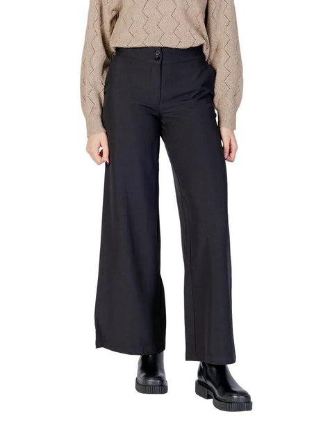 Jacqueline De Yong Black Polyester Flared Pants - XLchoice