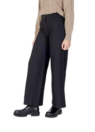 Jacqueline De Yong Black Polyester Flared Pants - XLchoice