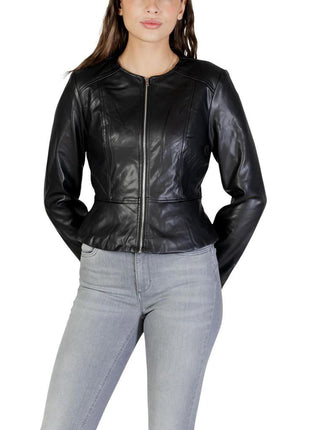 Jacqueline De Yong Black Leather Jacket - XLchoice