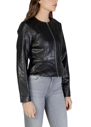 Jacqueline De Yong Black Leather Jacket - XLchoice