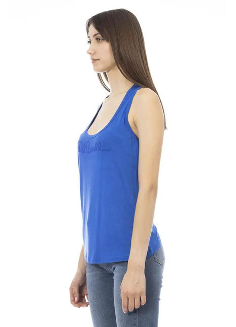 Just Cavalli Blue Viscose Women Top - xlchoice.com