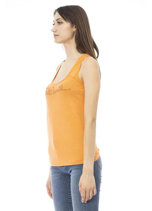 Just Cavalli Orange Viscose Women's Top - xlchoice.com