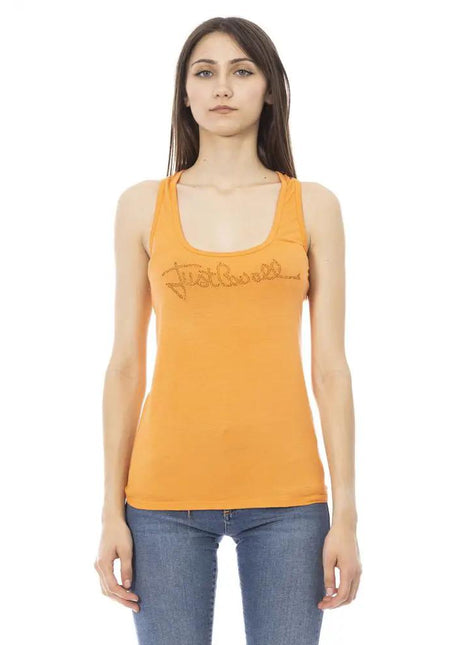Just Cavalli Orange Viscose Women's Top - xlchoice.com