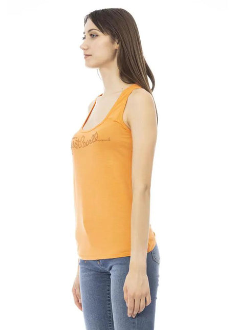 Just Cavalli Orange Viscose Women's Top - xlchoice.com