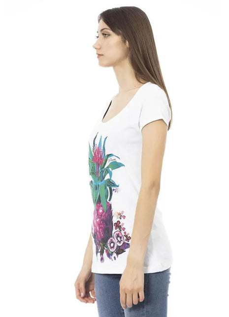 Just Cavalli White Cotton Women T-Shirt - xlchoice.com