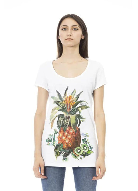 Just Cavalli White Cotton Women T-Shirt - xlchoice.com