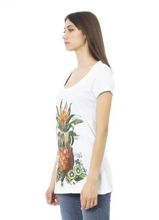 Just Cavalli White Cotton Women T-Shirt - xlchoice.com