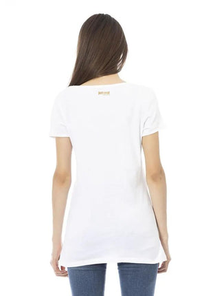 Just Cavalli White Cotton Women T-Shirt - xlchoice.com