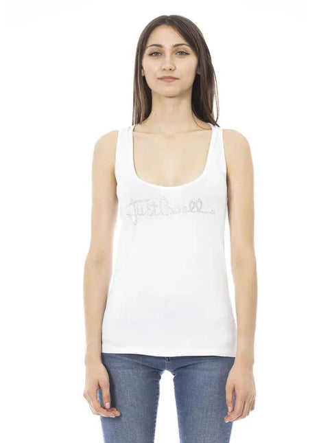 Just Cavalli White Viscose Women Top - xlchoice.com
