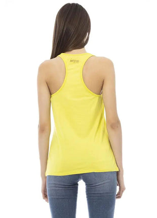 Just Cavalli Yellow Viscose Women Top - xlchoice.com