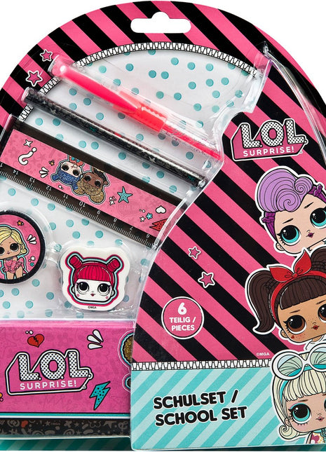 L.o.l. surprise! l.o.l surprise school set with pencil case and stationery - 6-piece. - xlchoice.com