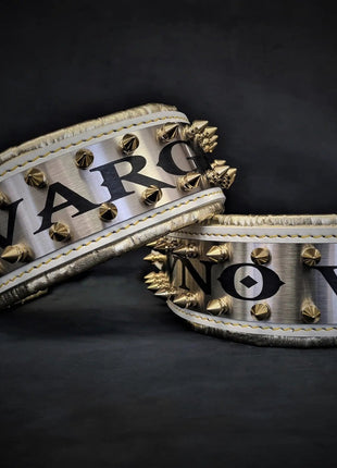Leather Metal Collar - xlchoice.com