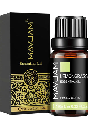 MAYJAM 10ML Lavender Lemongrass Jasmine Vanilla Eucalyptus Rose Lemon Essential Oil For Humidifier Diffuser Candle Making - xlchoice.com