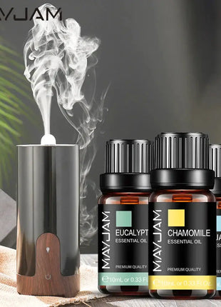 MAYJAM 10ML Lavender Lemongrass Jasmine Vanilla Eucalyptus Rose Lemon Essential Oil For Humidifier Diffuser Candle Making - xlchoice.com