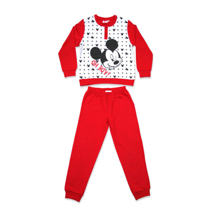 Winter flannel children's pajamas - Mickey Mouse - red - 116