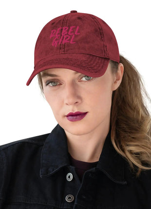 Vintage Cap REBEL GIRL Vintage Cotton Twill Cap - xlchoice.com