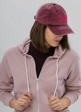 Vintage Cap REBEL GIRL Vintage Cotton Twill Cap - xlchoice.com